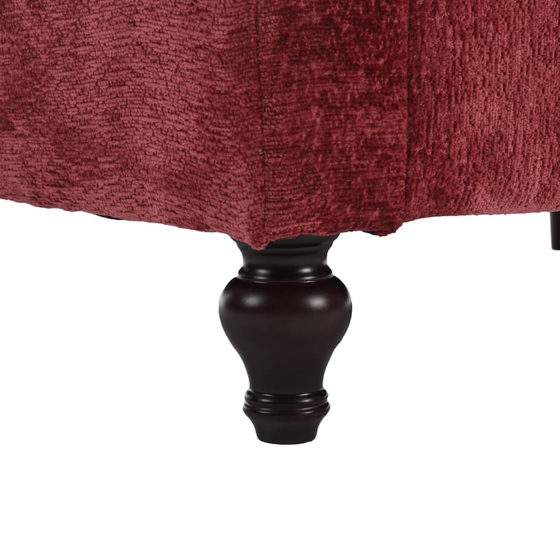 Red 68.9'' Chenille 2-Seater Sofa with Detachable Cushions
