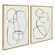 preview thumbnail 41 of 40, Kate and Laurel Sylvie Modern Circles Framed Canvas Set by Teju Reval