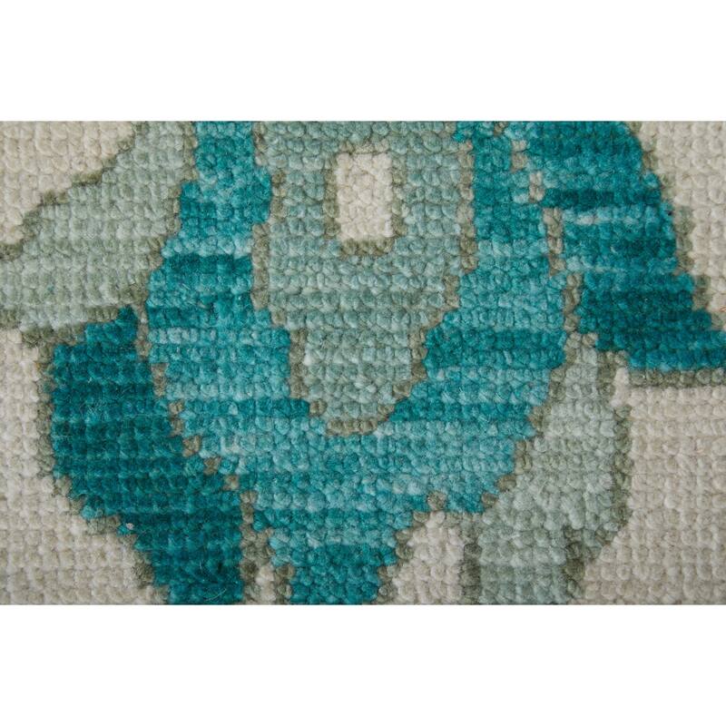 Grand Bazaar Larson Hand Knotted Floral & Botanical Transitional Area Rug