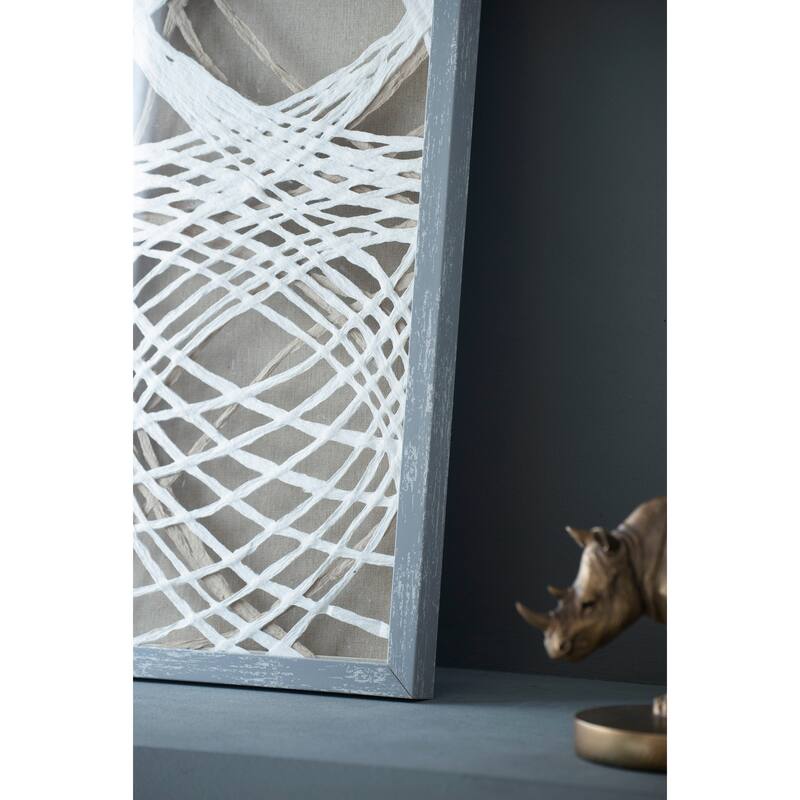S/2 Leaf Shadow Box Wall Décor, 23.5x1x35.5"