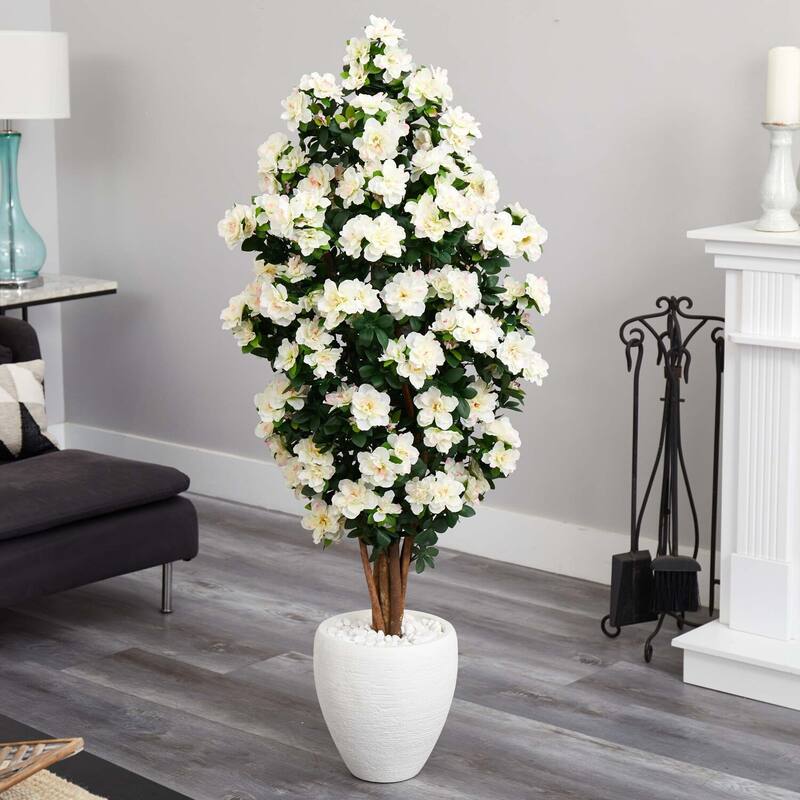 5Ft Artificial Mountain Lodge Tree with Planter, Indoor Greenery Decor, Festive Holiday Accent - Green - 51-60 Inches