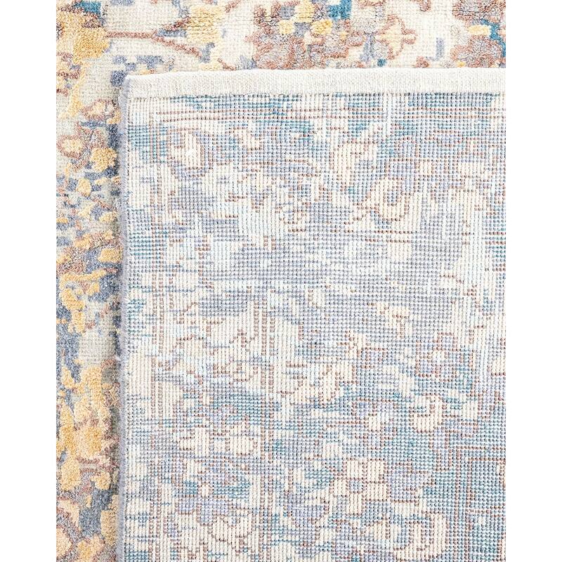 Ikat One-of-a-Kind Hand-Knotted Area Rug - Gray, 8' 2" x 10' 1" - 8' 2" x 10' 1"