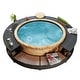 preview thumbnail 2 of 3, vidaXL Hot Tub Surround Black Poly Rattan