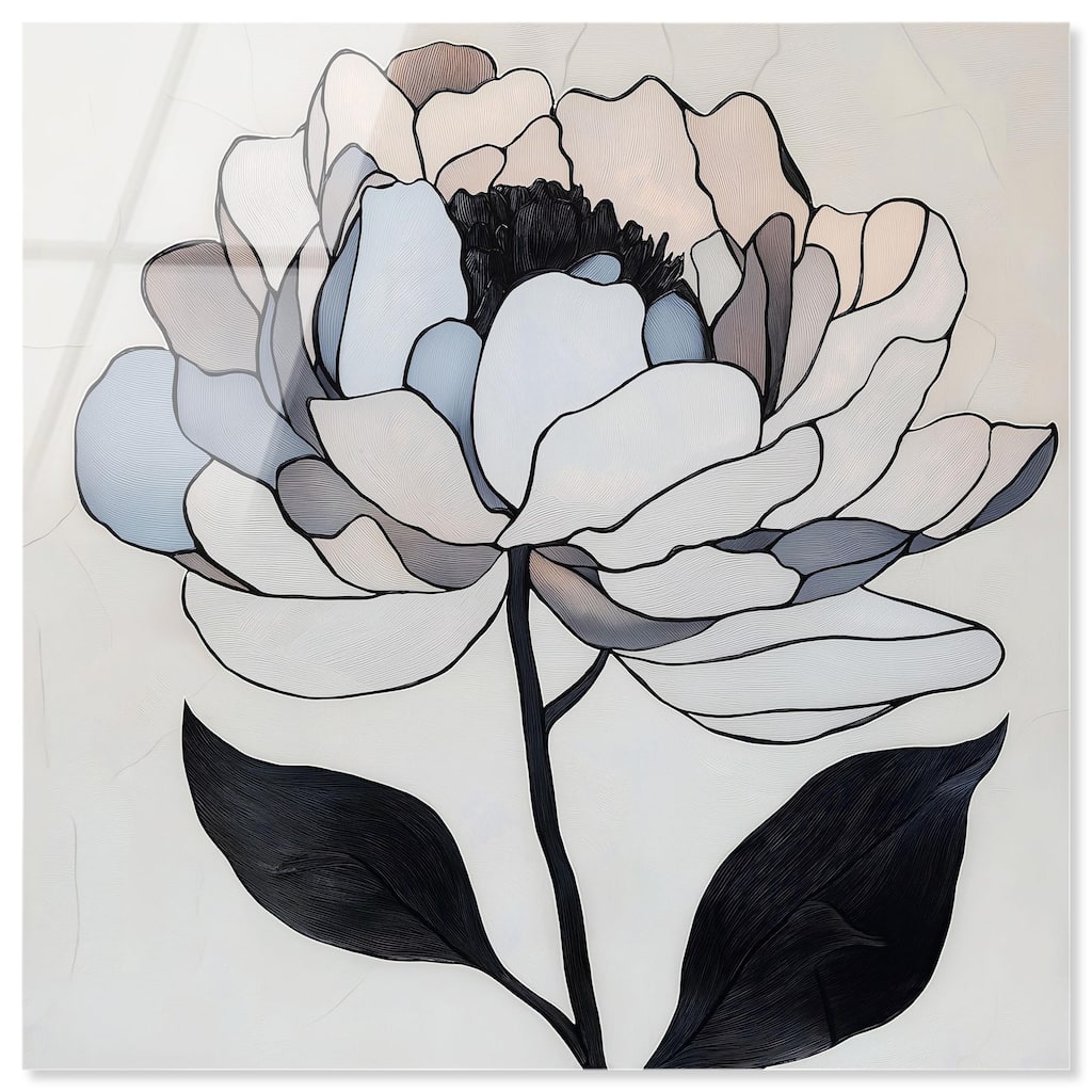 Gray Scale Flower II Acrylic by Art Remedy, Ready to Hang