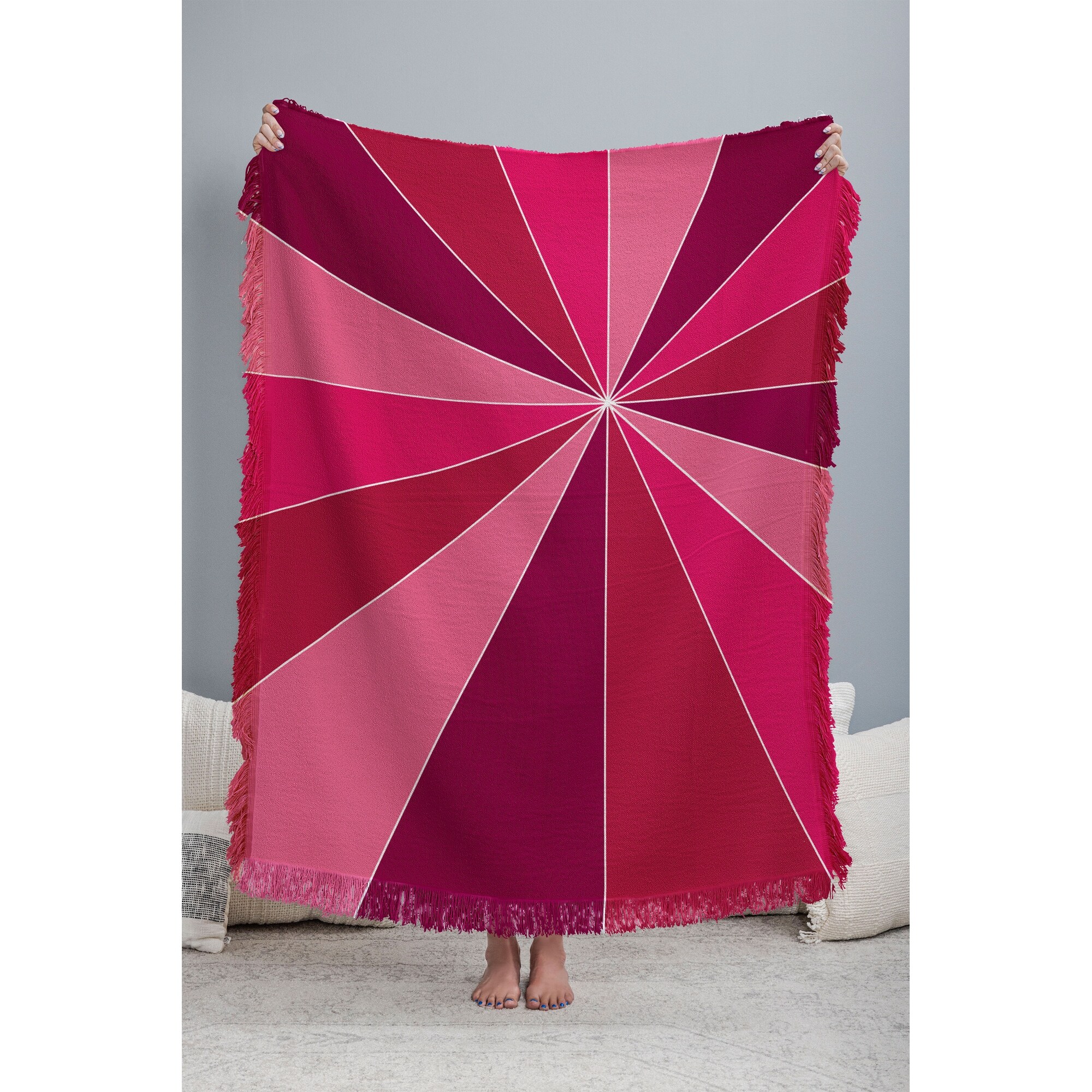 Magenta throw blanket deals