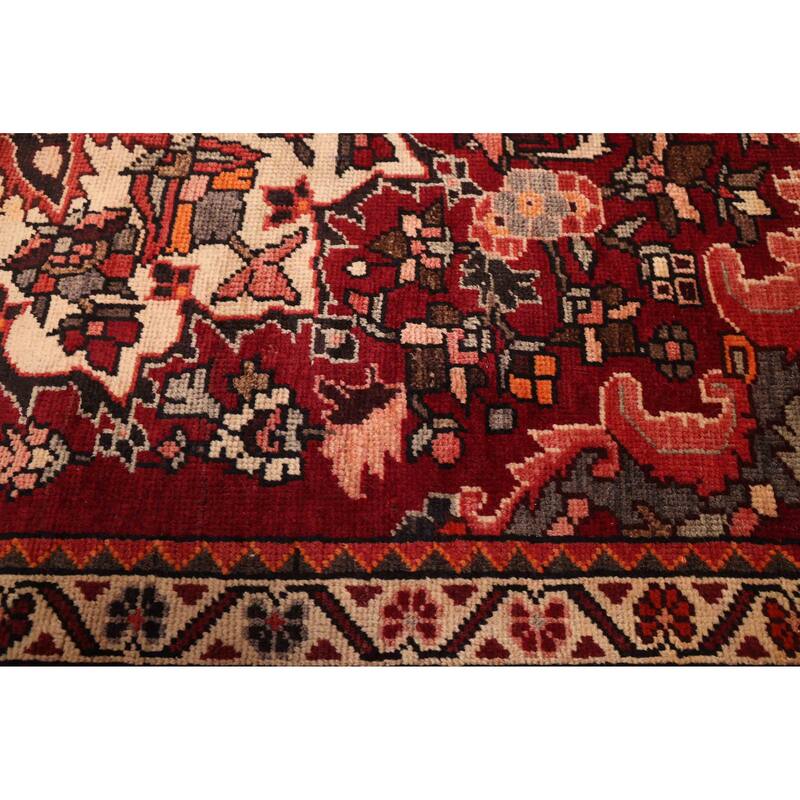 ECARPETGALLERY Hand-knotted Kayseri Vintage Dark Red Wool Rug - 4'7 x 6'8