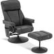preview thumbnail 11 of 27, MCombo Swivel Recliner with Ottoman, Reclining Chair with Massage, Faux Leather Lounge Chair
