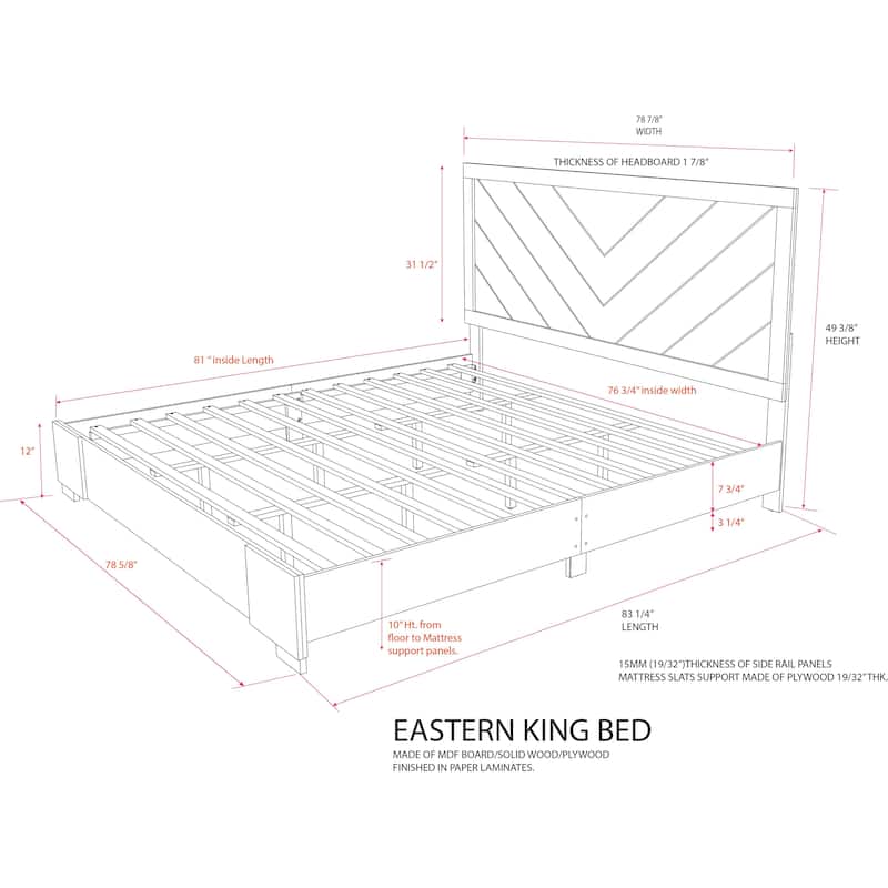 Oak Gray King Bed: Suave and Stylish