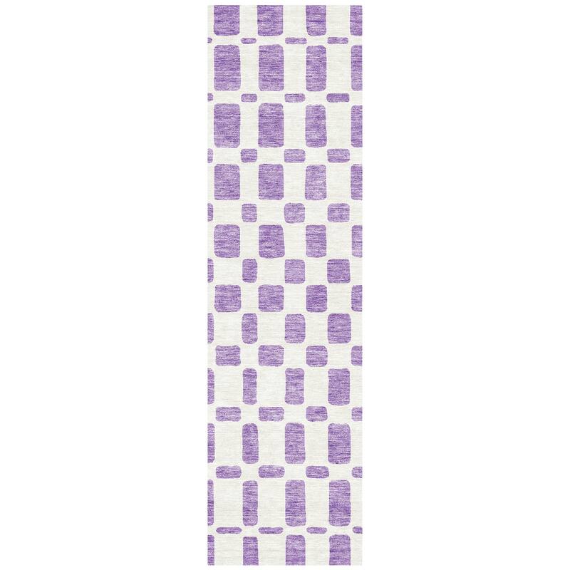 Machine Washable Indoor/ Outdoor Chantille Geo Contemporary Rug