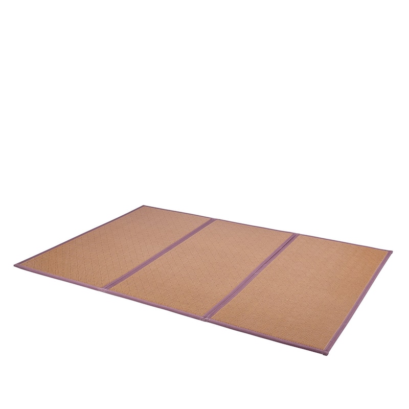 Foldable Japanese Tatami Mat Full XL 55'' x 80'', Non-Slip Rattan Mattress - 80 x 55 x 0.5 in