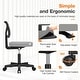 preview thumbnail 30 of 44, Office Computer Desk Chair with Wheels, Ergonomic Low-Back Mesh Rolling Work Swivel Chairs, Armless Comfortable Lumbar Support