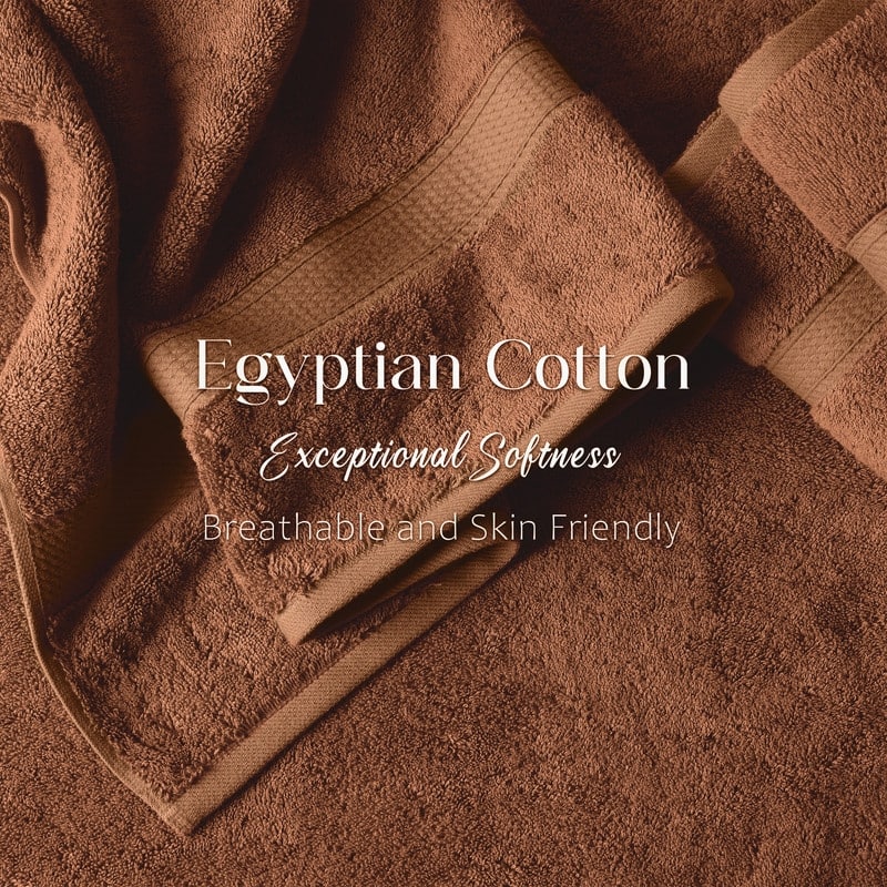 Superior Luxury Egyptian Cotton Bath Towel Set of 2 Ultra Plush, Heavyweight, Absorbent Spa & Hotel Quality Bath Towels Set