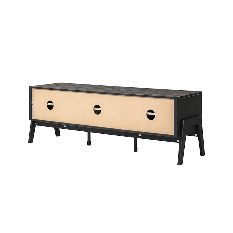 NPD Furniture Heaton 60.5 Inch Low TV Stand with Storage