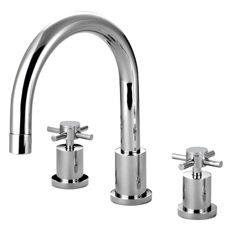 Kingston Brass Concord Widespread Deck Mounted Roman Tub Filler with - Polished Chrome
