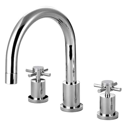 Kingston Brass Concord Widespread Deck Mounted Roman Tub Filler with