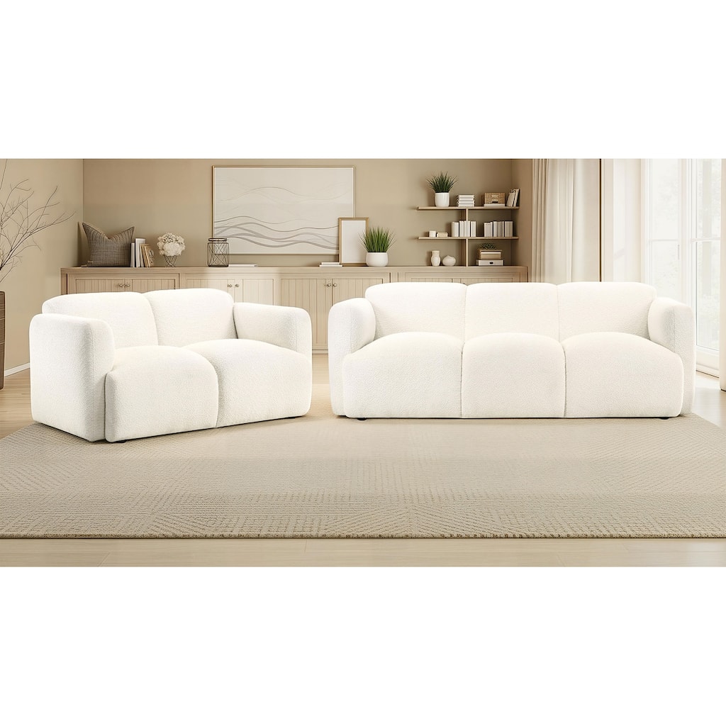 Dorset Upholstered Round Track Arm Sofa Set - N/A