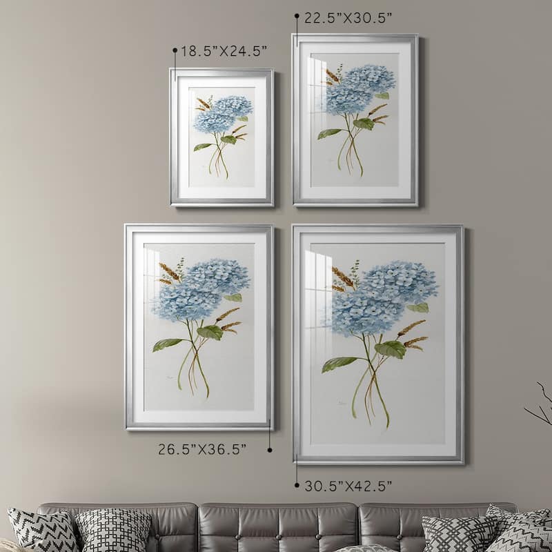 Petite Blue Hydrangea I Premium Framed Print - Ready to Hang