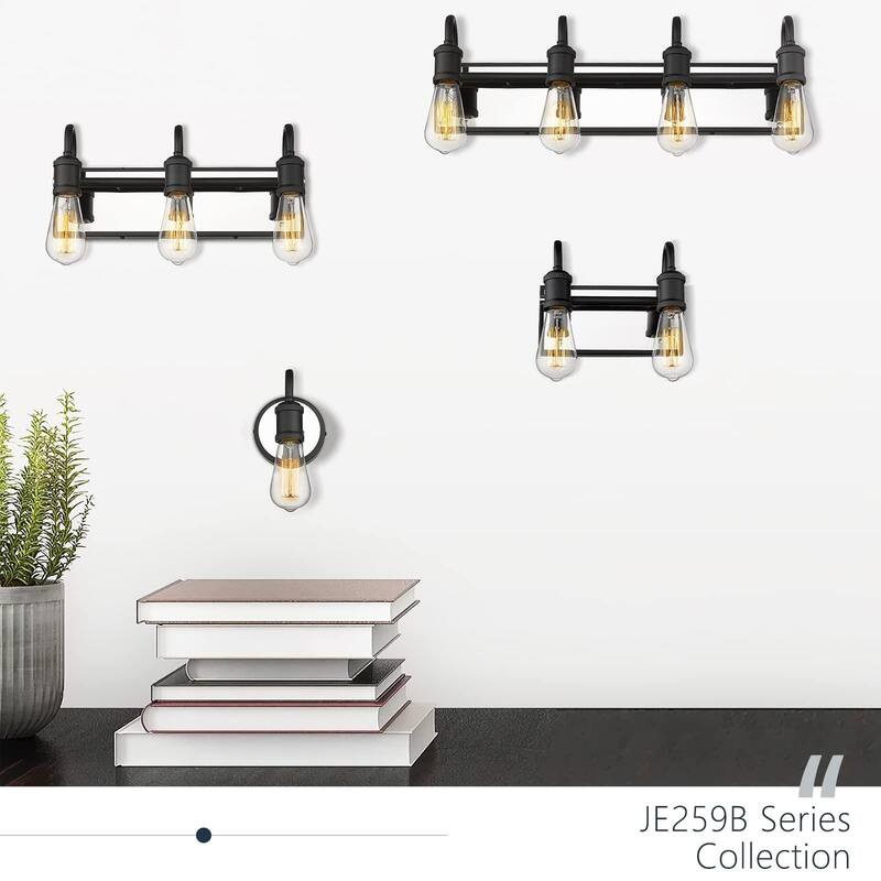 Industrial Modern Bathroom Vanity Lights,4-Light Indoor Sconces Wall Lighting Water Pipe - 4-light