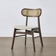 preview thumbnail 7 of 17, Spruce & Spring Modern Upholstered Dining Chair with Handwoven Rattan Back