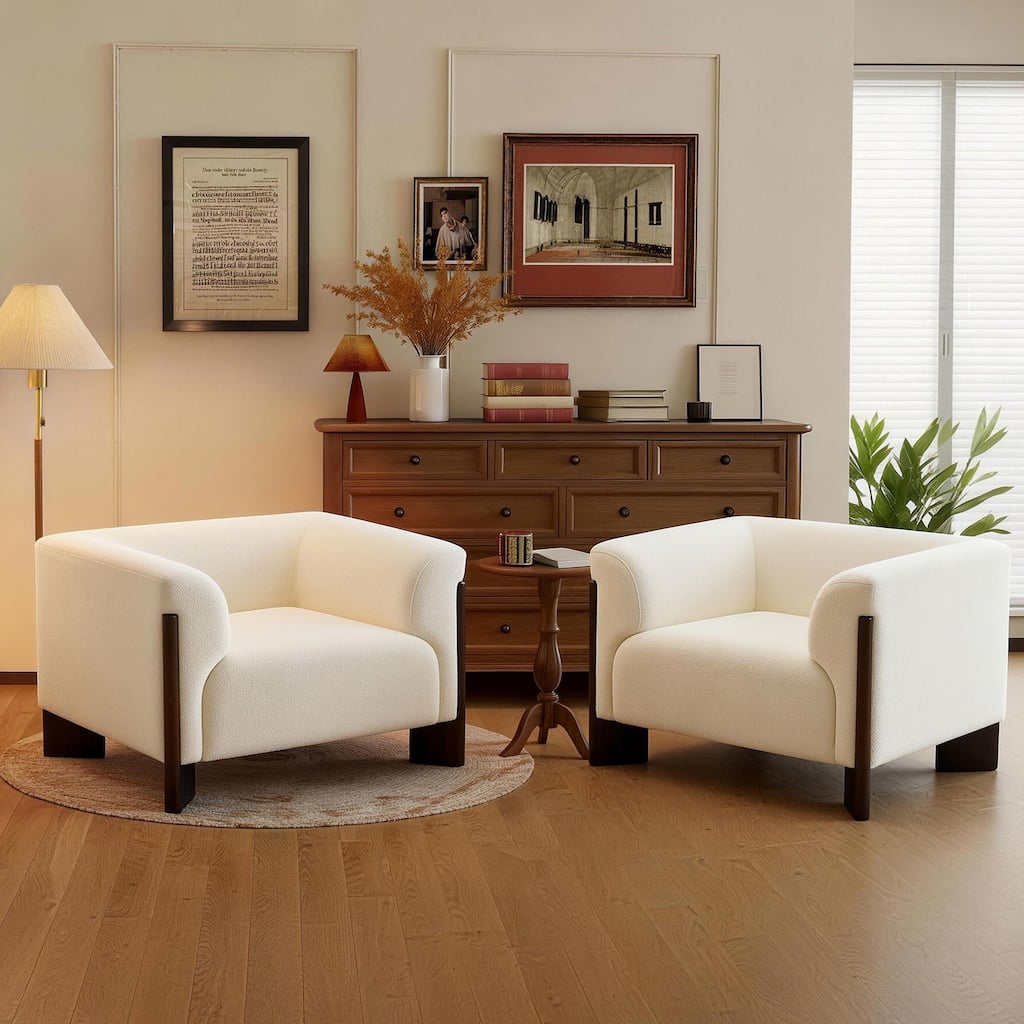 2 Set Modern 41"W Accent Chair for Living Room