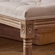preview thumbnail 11 of 11, Linen Upholstered Tufted French Country Transitional Bench