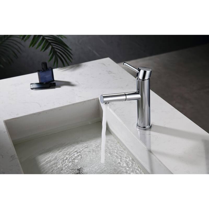 MEPO Single Hole Pullout Spout Faucet - 7'' x 7'' x 2''