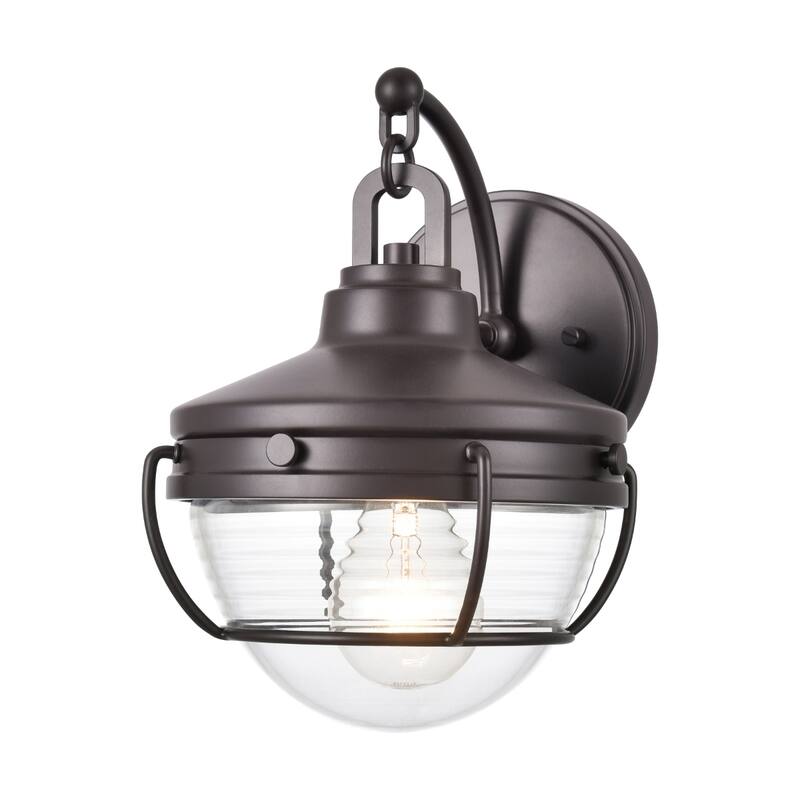 Eastport 10'' High 1-Light Outdoor Sconce - Oil Rubbed Bronze - 10 inch Tall - Oil Rubbed Bronze