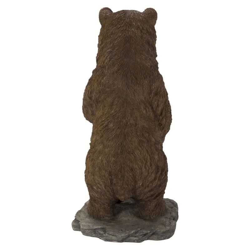 Mother and Baby Brown Bears Outdoor Garden Statue - 24.5"