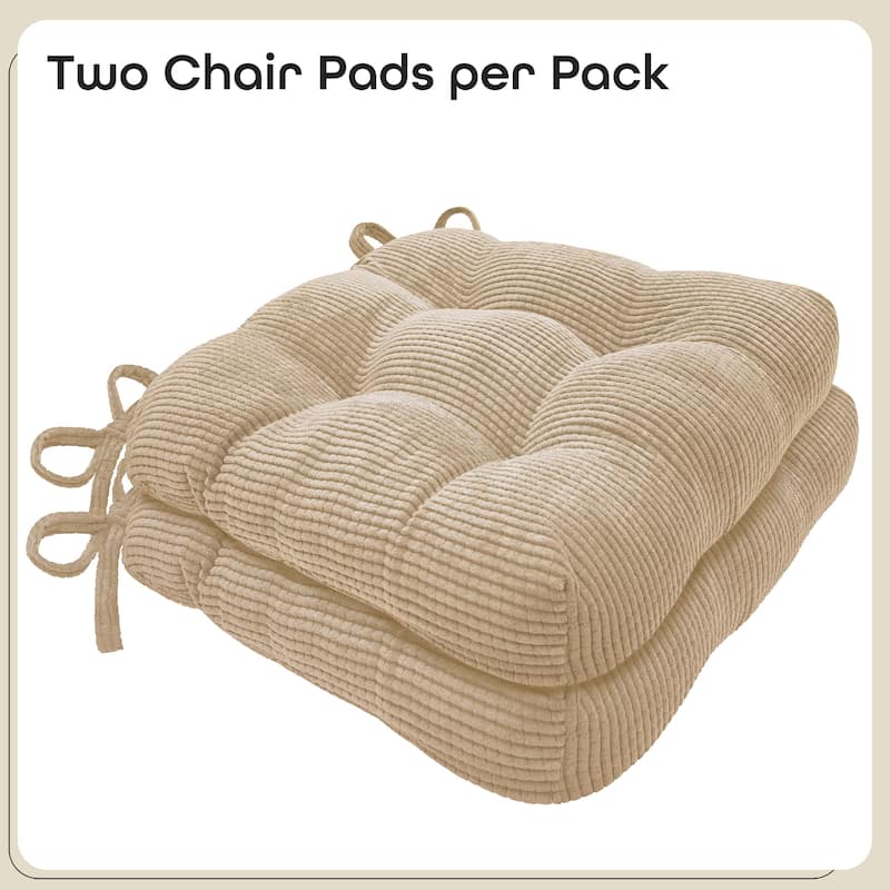 Jackson Chair Pad 16x15x3 Inch 2-Pack - Blue, Burgundy, Gray, or Tan