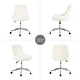 preview thumbnail 28 of 43, Modern Teddy Fleece Fabric with Metal Legs with Lift Adjustment, Swivel Office Chair