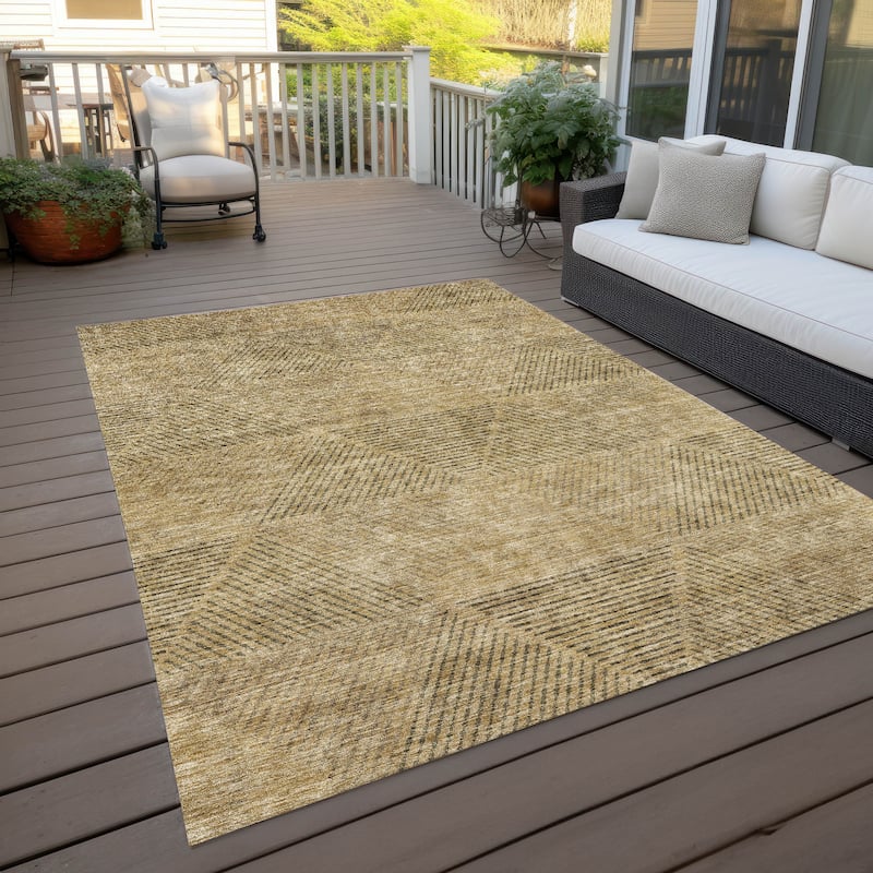 Machine Washable Indoor/ Outdoor Chantille Prism Contemporary Rug