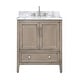 preview thumbnail 57 of 68, Avanity Everette Bath Vanity with Carrara White Natural Marble Top 31" Single Sink - Gray Oak