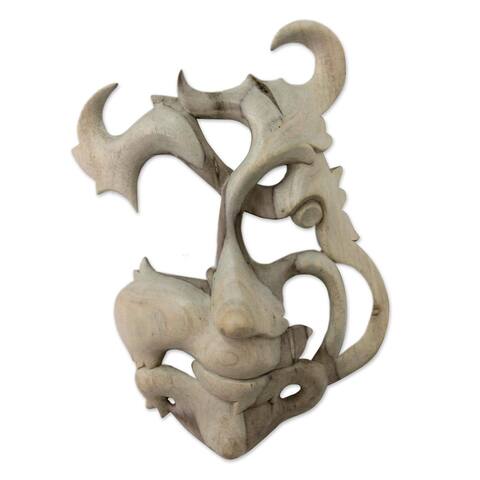 NOVICA Always Smiling, Wood mask