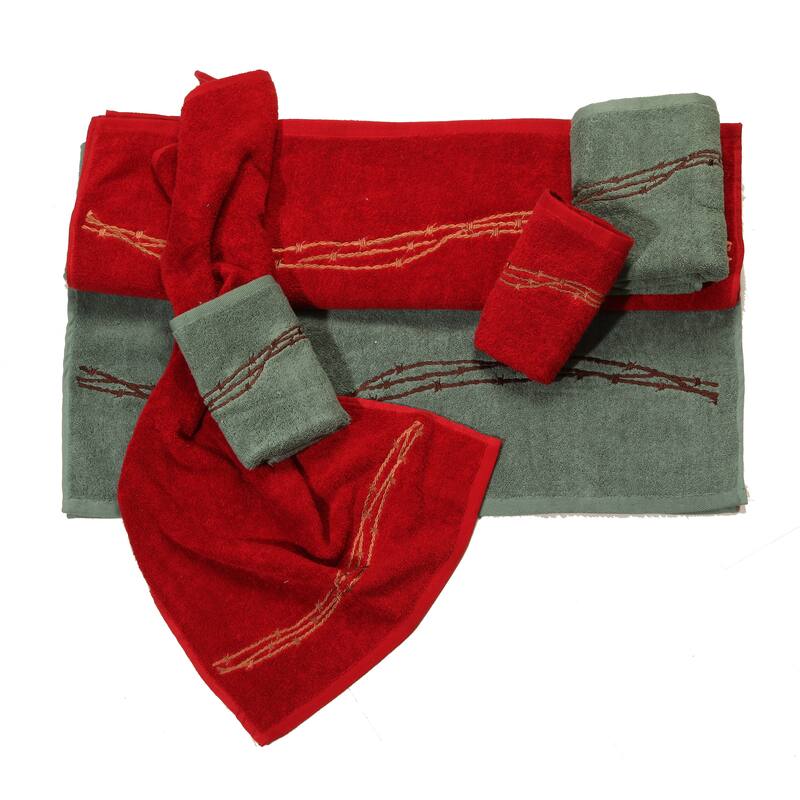 Paseo Road by HiEnd Accents Embroidered Barbwire Towel Set, 3PC