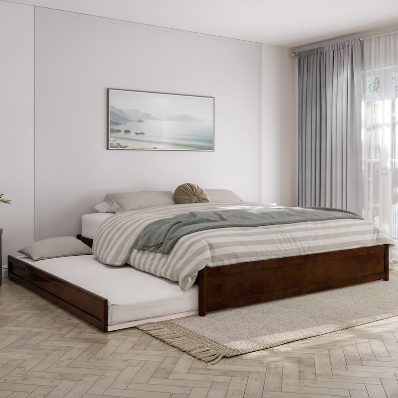 Barcelona Panel Platform Bed with Twin Trundle