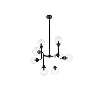 Hope 8 Light Pendant in with clear shade - 36 Inch