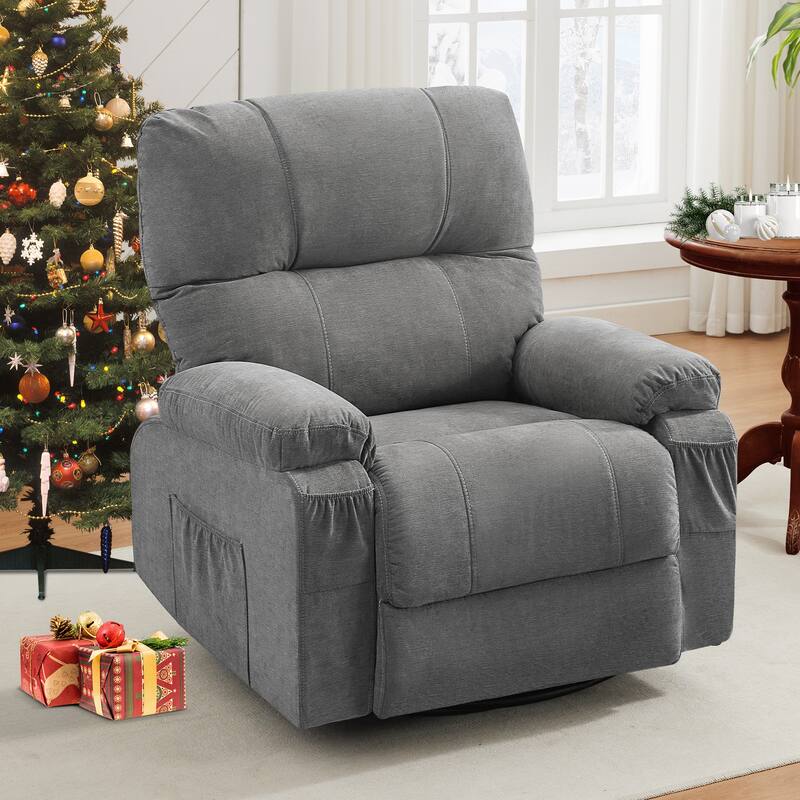 Recliner chair,360 degree rotating swing single sofa chair, equipped with soft cushion and backrest, comfortable armchair