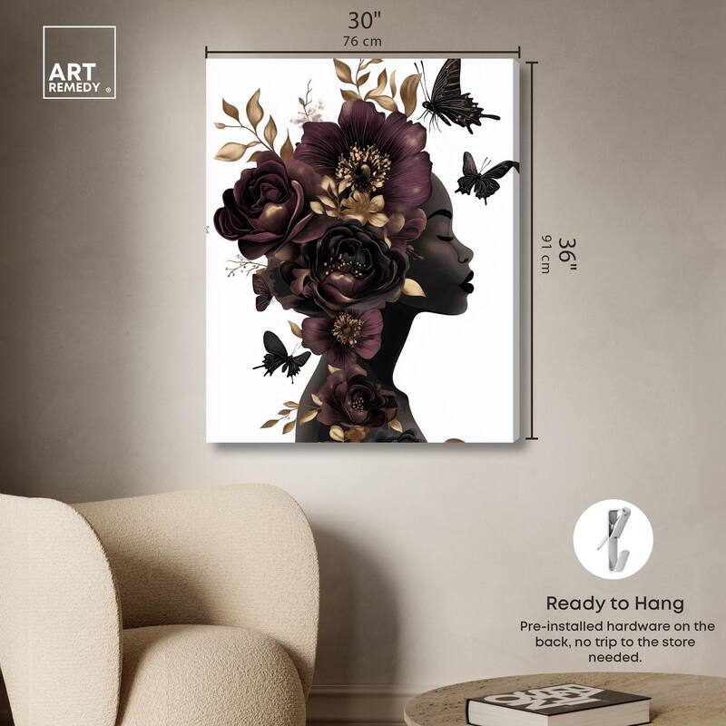 In Her Thoughts II Canvas by Art Remedy, Gallery Wrapped