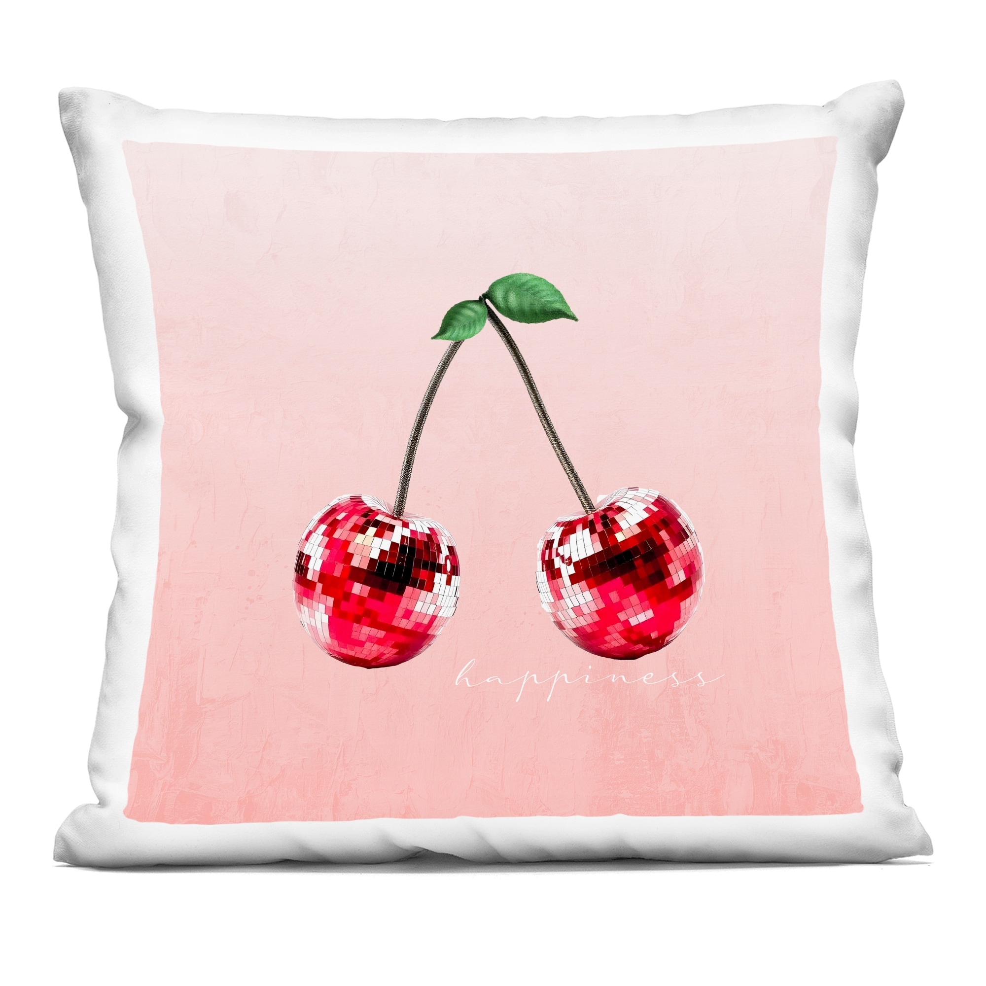 Stupell Happiness Disco Cherries Decorative Printed Throw Pillow Design by Kim Allen