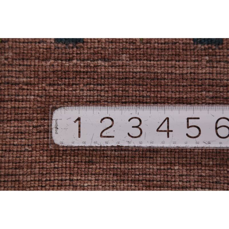 Hand Knotted Oriental 100% Wool Carpet Tribal Animal Pictorial Brown Gabbeh Area Rug - 7' 9'' X 5' 0''