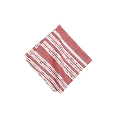 Warner Scarlet Woven Reversible Napkin Set of 6