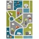 preview thumbnail 44 of 63, SAFAVIEH Carousel Kids Lumnie Neighborhood Rug 4' x 6' - Green/Grey