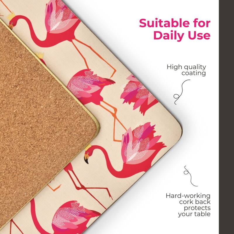 Pimpernel Set of 4 The Flamingo Collection Large Placemats - 15.7 inches x 11.7 each
