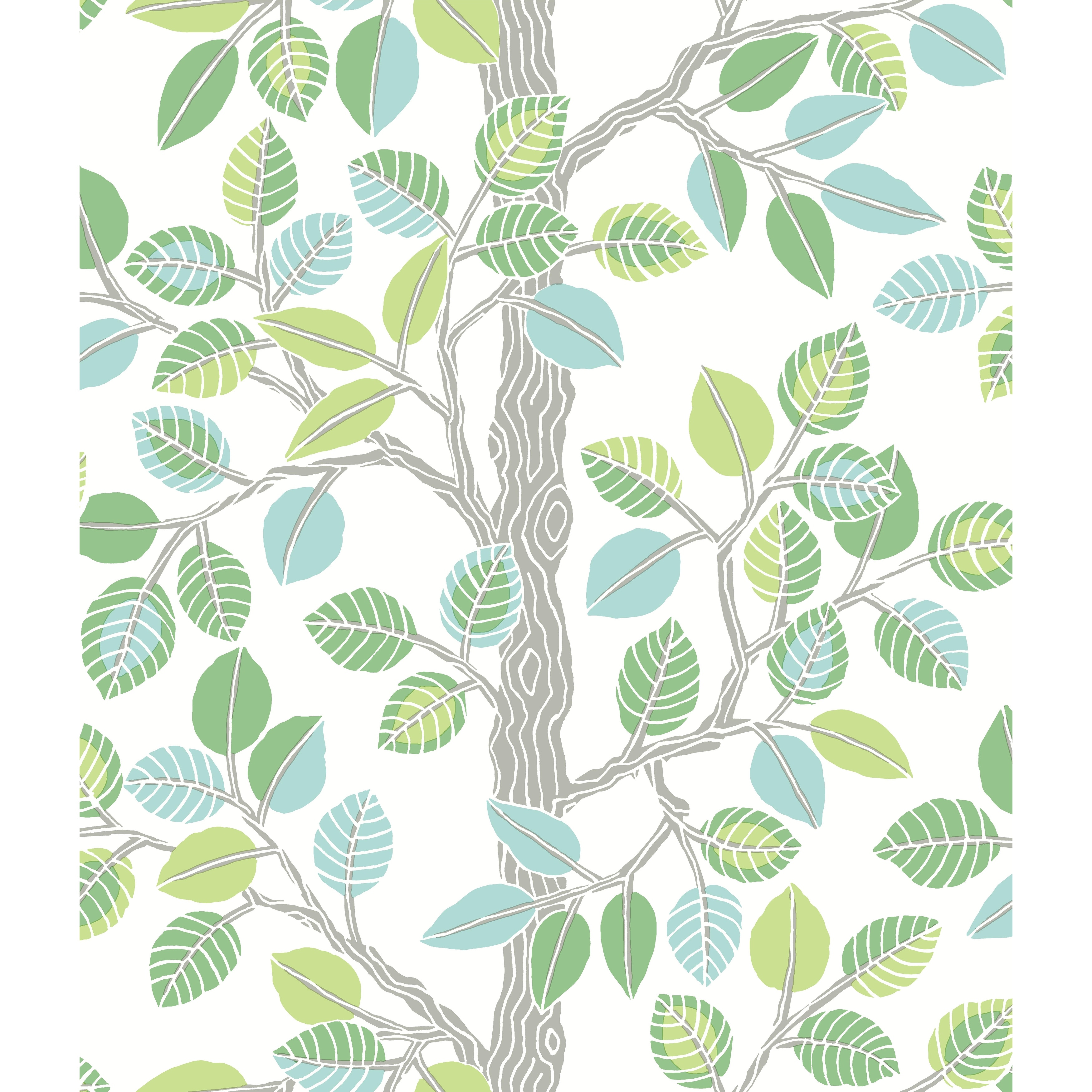 York Wallcoverings Forest Leaves Green Peel & Stick Wallpaper