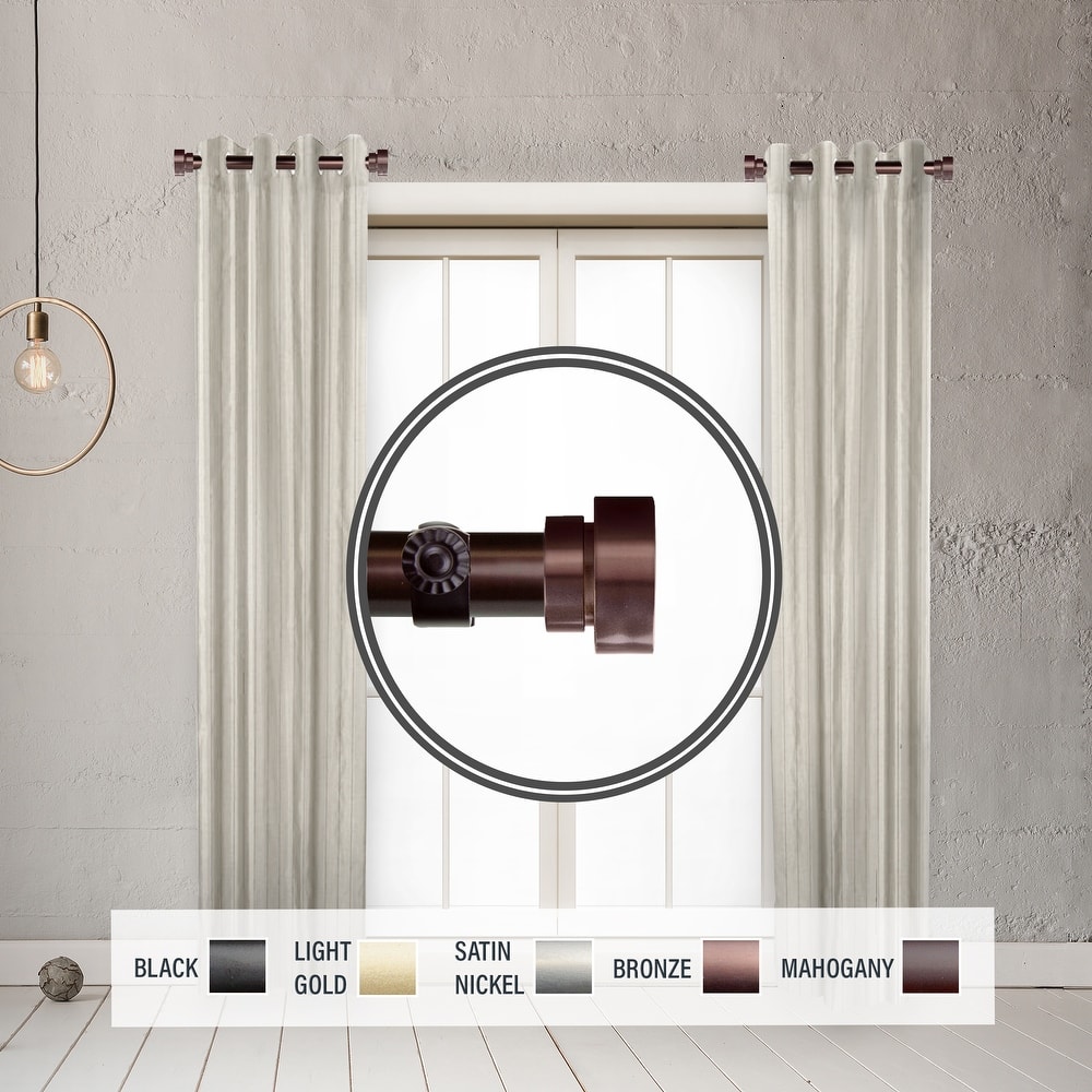 InStyleDesign 1" Side Curtain Rod 12-20 inch long (Set of 2)