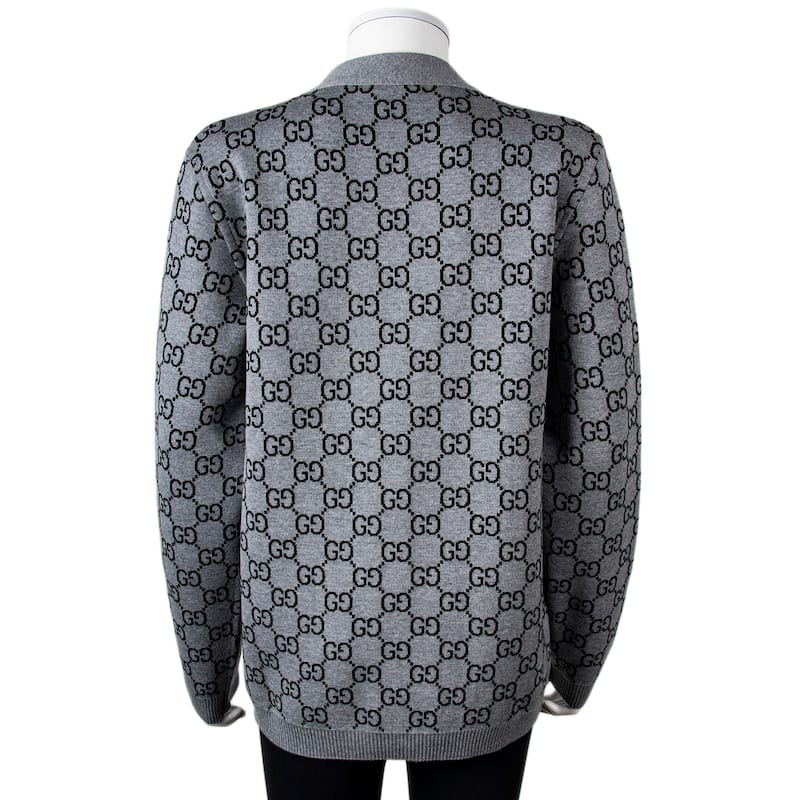 Gucci Reversible GG Wool Jacquard Cardigan