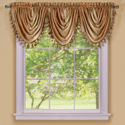 Achim Ombre Window Multicolored Curtain Waterfall Valance - 46x42