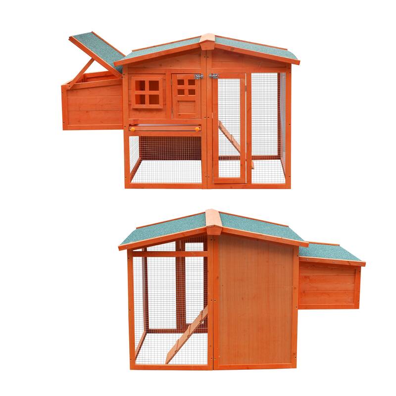 Wooden Chicken Coop Waterproof with Removable,Nesting Box