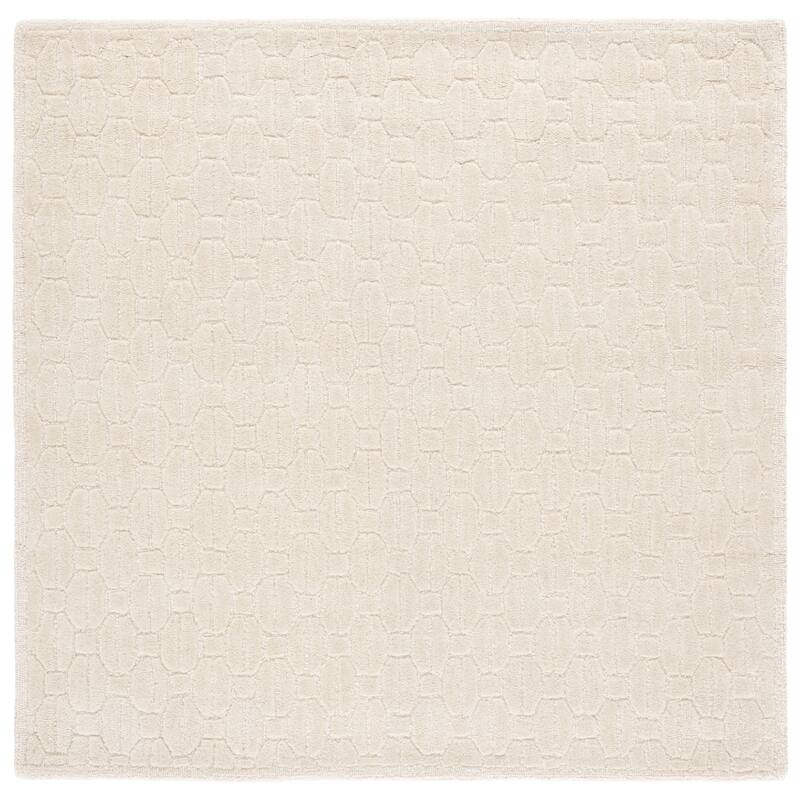 SAFAVIEH Handmade Fifth Avenue Hannele Contemporary Wool Rug - 6' Square - Ivory