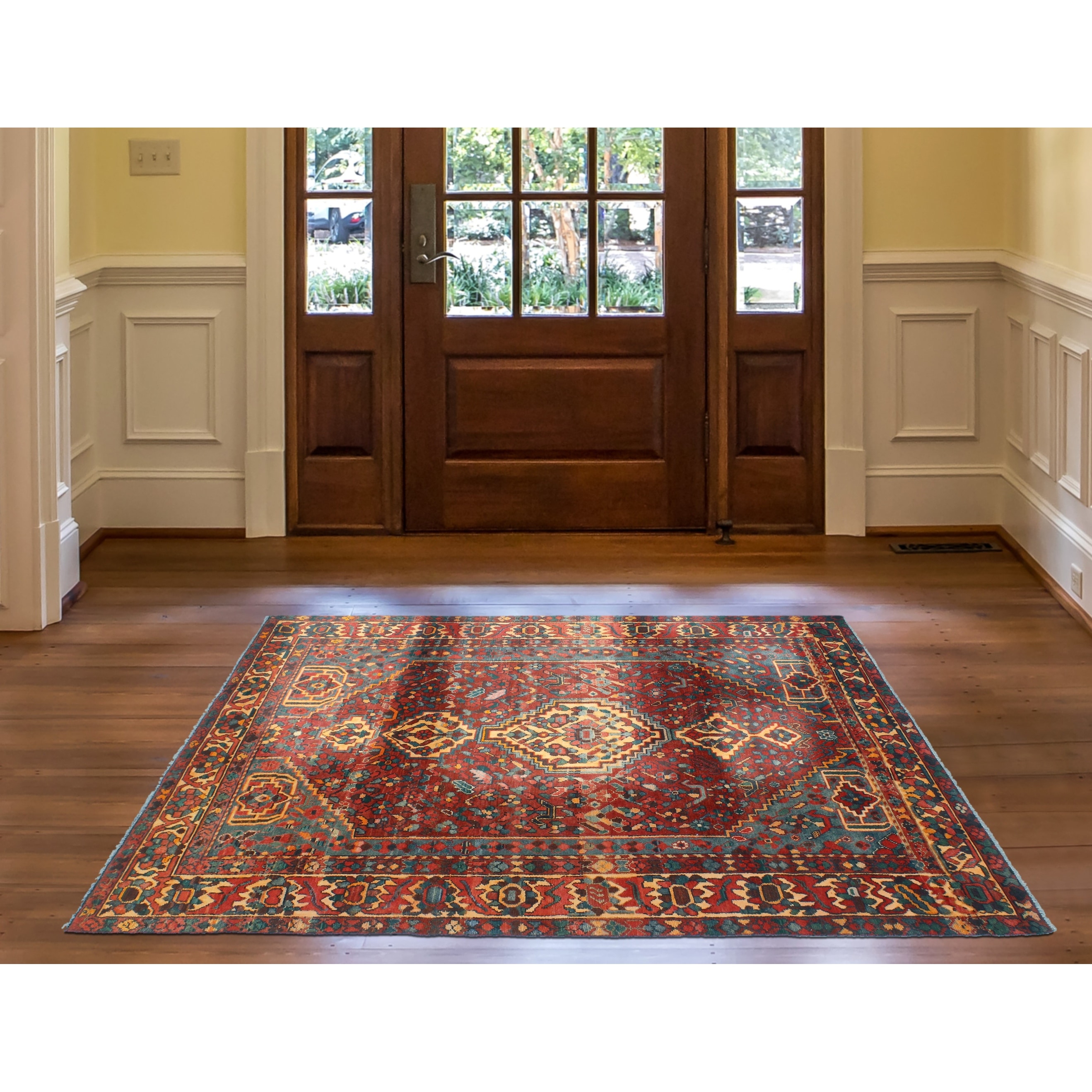 Fine Vintage Distressed Keiko Rust/Grey Rug - 5'7